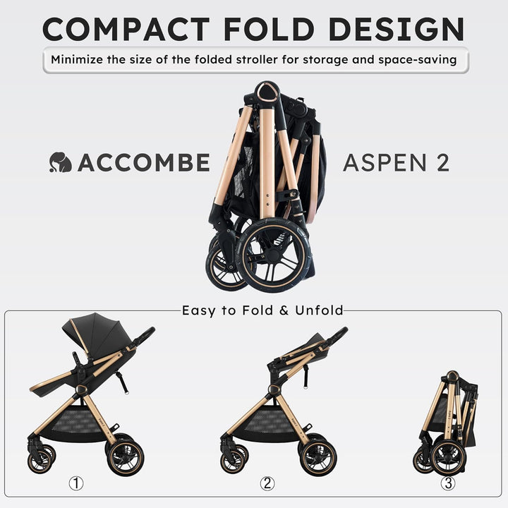 2 in 1 Baby Stroller, Convertible Bassinet Pushchair for Infants and Newborns 0-36 Months