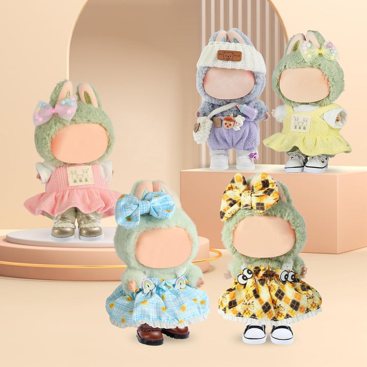 2025New Doll Shoes,For Bubu Shoes, Perfect Match for Bubu Clothes,Shoes for 15&17Cm Doll Accessories,1 Pair of Mini Black Canvas Shoes