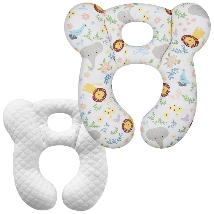 Baby Travel Pillow, Upgrade U-Shape Infant Pillow for Car Seat Pushchair and Stroller, Soft Comfortable Sleep Cushion for Kids Newborn and Toddler -Lion White
