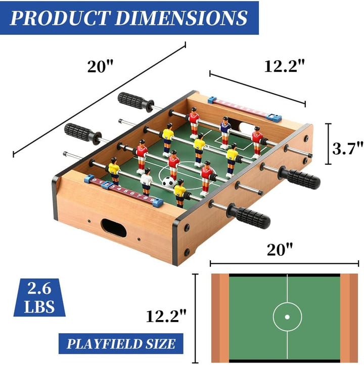 20” Foosball Table Portable for Outdoor and Indoor Game Sets