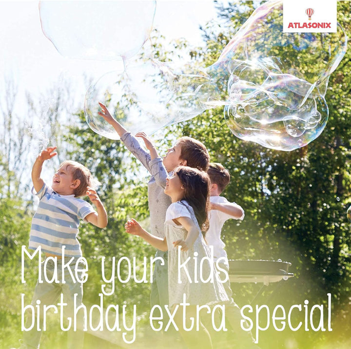 Bubbles for Kids - Giant Bubble Solution, Bubble Wands, Bubbles Powder Mix Makes 896 OZ (7 Gallons) - the Original Mix Kid Safe and Long Lasting Outdoor Toys Fun