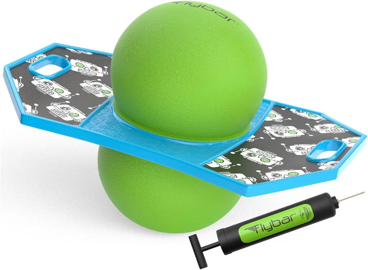 Pogo Trick Ball for Kids, Trick Bounce Board for Boys and Girls Ages 6+, up to 160 Lbs, Includes Pump, Easy to Carry Handle