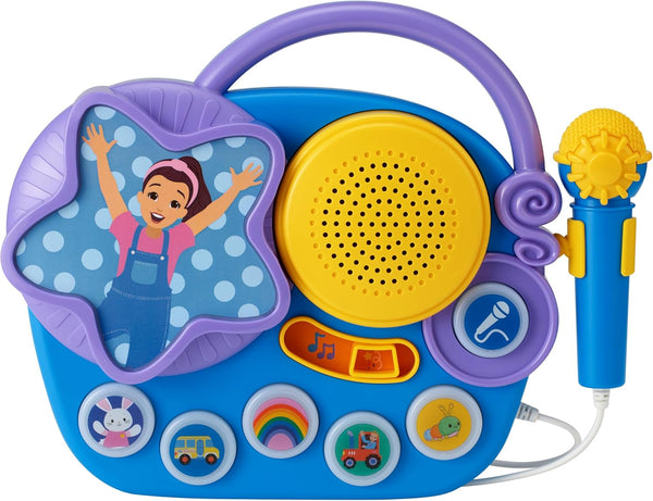Ms Rachel Karaoke Microphone with Boombox for Fans of Toddler Toys, Kids Karaoke Machine with Built in Music