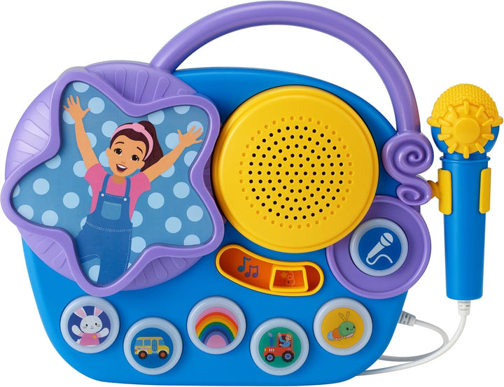 Ms Rachel Karaoke Microphone with Boombox for Fans of Toddler Toys, Kids Karaoke Machine with Built in Music