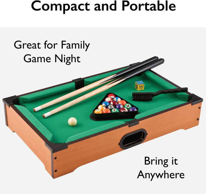 Mainstreet Classics 20-Inch Table Top Miniature Billiard/Pool Game Set