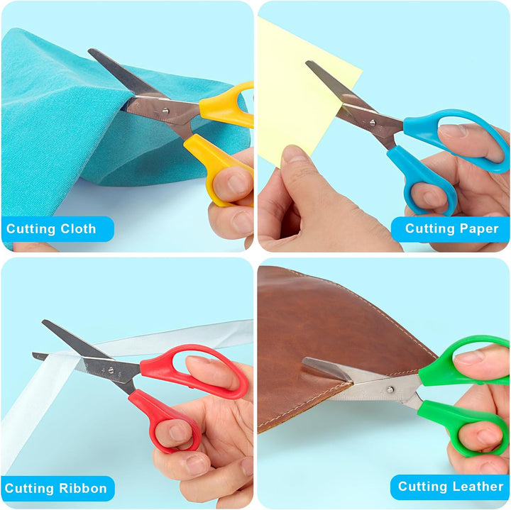 100 Pack Kids Scissors, 5 Inch Bulk Scissors for School, Blunt Tip for Child Student Teacher, Kids Safety for Preschool Classroom Office Home, School Supplies Craft Cutting Paper