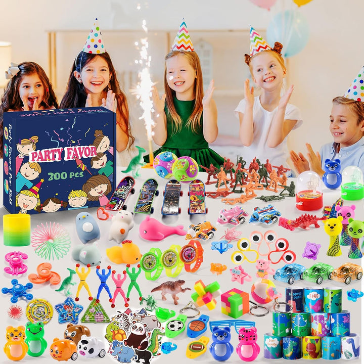 300 PCS Party Favor for Kids Goodie Bags Stuffers, Prize Box Toys for Kids Classroom Bulk, Small Fidget Toys Pinata Fillers, Treasure Chest for Students Rewards, Carnival Prizes, Birthday Gifts