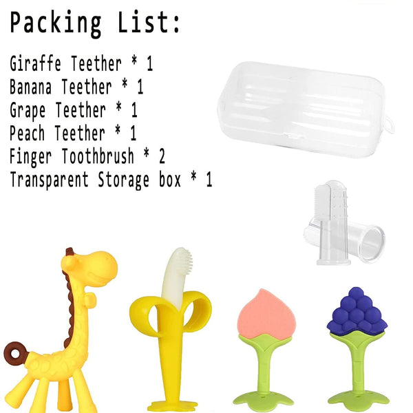 Nananubs Banana Massaging Teether – Baby Teething Toys 3 Months and Up, Silicone Teether for Sore Gums, Infant Toy, Baby Essentials, Brush, Travel Accessory, Gift for Babies