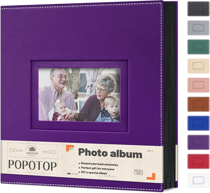 Photo Album 4X6 300 Pockets with Leather Hardcover Cover, Small Photo Album Holder Book with 50Pcs Pages for Family Travel Wedding Baby Gifts