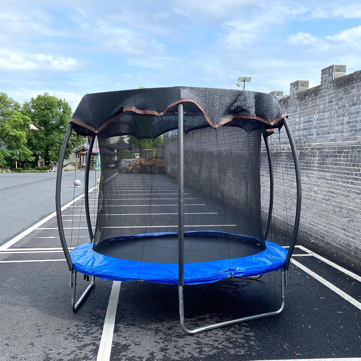 Trampoline Shade Cover round 14FT, Outdoor round Trampoline Cover for Sun Protection and Block Leaves, Easy to Install, Tent Only (14FT)