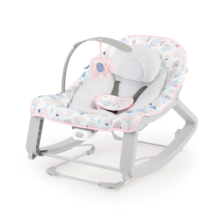 Keep Cozy 3-In-1 Grow with Me Vibrating Baby Bouncer, Seat & Infant to Toddler Rocker, Vibrations & -Toy Bar, 0-30 Months up to 40 Lbs (Weaver)