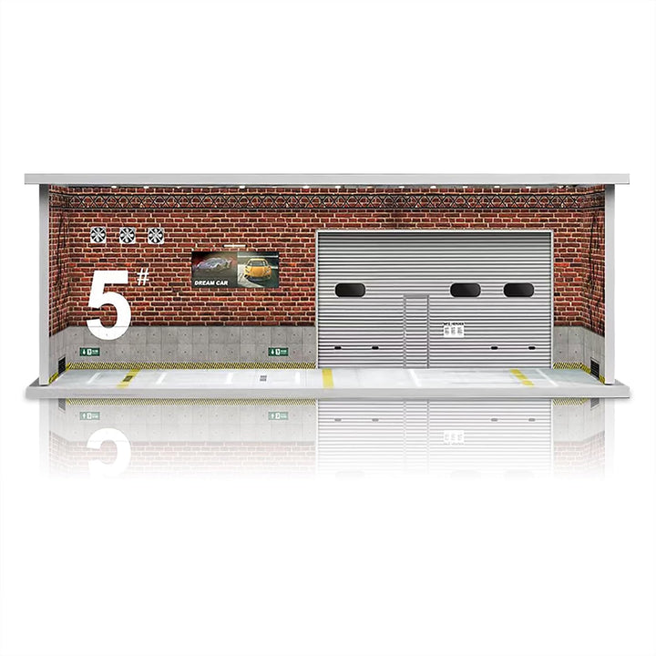 Display Case for Hot Wheels: Stackable Parking Garage for 1/64 Scale Matchbox Toy Car, Foamboard Storage for Monster Trucks with LED Light and Acrylic Cover, Depot