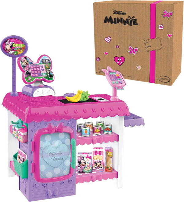 Disney Junior  Mouse Marvelous Market, Pretend Play Cash Register with Realistic Sounds, 38 Play Food Pieces and Accessories, Officially Licensed Kids Toys for Ages 3 up by