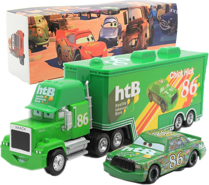 Car 2 3 Toys, Truck and Car Set, Movie Car, Metal and Plastic Material, Children'S Christmas and Birthday Gifts (Mack Truck Uncle)