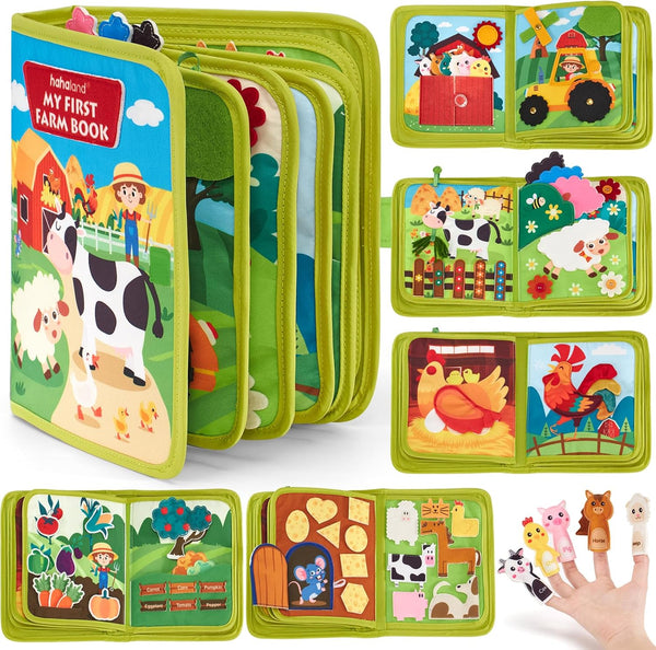 Busy Book for Toddlers 1-3 - Montessori Toys Busy Board for 1 Year Old Boy Gifts Girl Toys Educational Learning Quiet Activity Books Toddler Airplane Travel Toy 1-2 One Year Old Birthday Gift