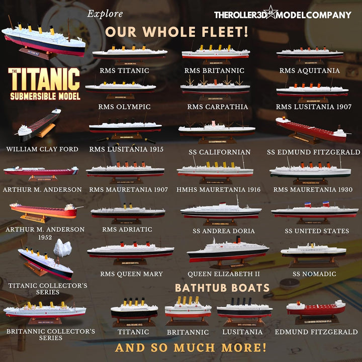 Titanic Submersible Model by  Dual Action Floating or Breaking/Sinking Model, Slowsinking,Kid Tested & Approved