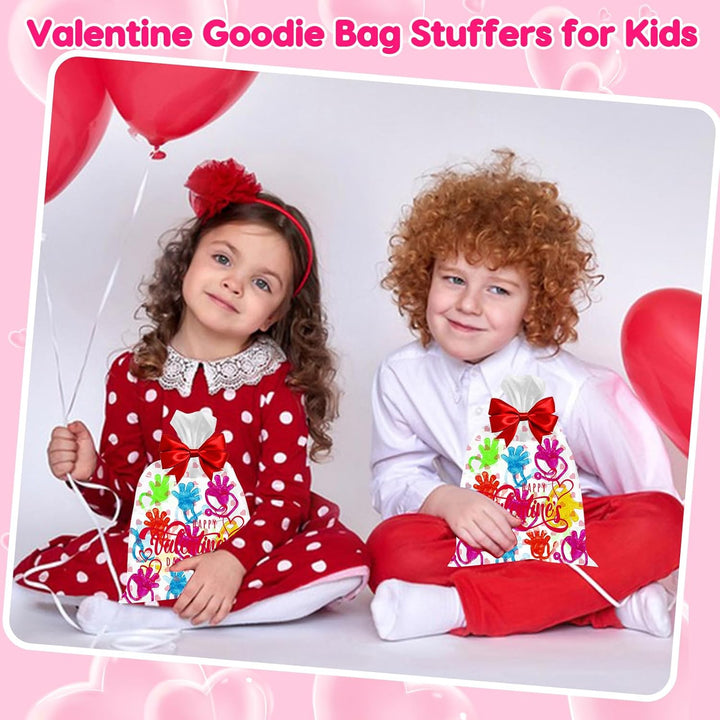 100PCS Glitter Sticky Hands Party Favors for Kids 4-8 8-12 Birthday Supplies Hawaiian Goodie Bag Stuffers Classroom Treasure Box Carnival Prizes Bulk Treat Trinkets Pinata Stuff Mini Stretchy Toys