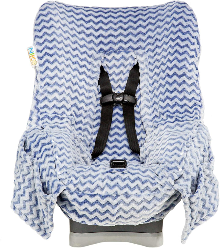 & Liner - Cotton Jersey Gray & White Arrow Pattern - Universal FIT - Crash Tested - Waterproof SEAT Bottom - Easy to Clean - Machine Washable