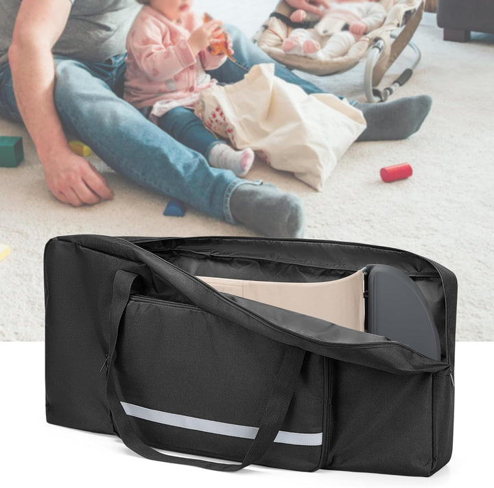 Baby Bouncer Transport Bag, Bouncer Carrier Compatible with Baby Bjorn Bouncer Balance Soft and Bouncer Bliss, Double Zipped Travel Bag with Shoulder Pad, Black