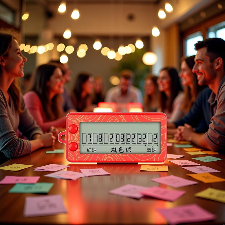 Red Fortune Lottery Machine,Electronic Random Number Generator for Bingo, Prize Draws and Party Games,Portable Digital Display and Selector Tool,Event Gaming Equipment, Party Supplies Accessories