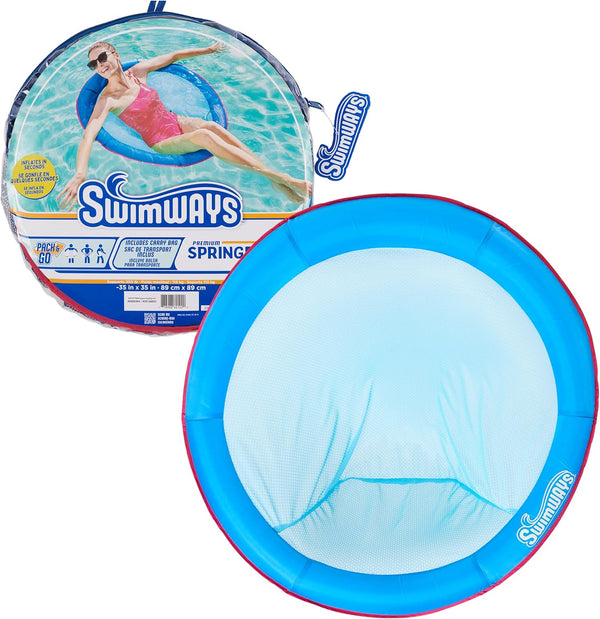 Spring Float Premium Papasan Pool Lounger, Inflatable Pool Floats Adult with Fast Inflation for Ages 15 & Up