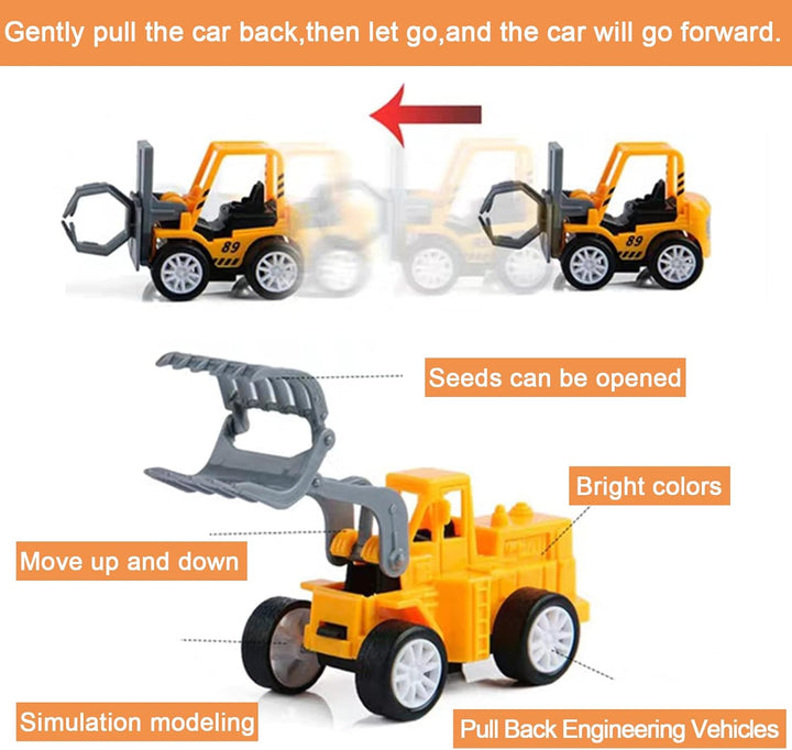 24PCS Mini Construction Vehicles,Play Figure Vehicles,Pull Back Engineering Vehicles,Toy Figure Construction Vehicles,Small Construction Toys for Birthday Party Favors,Gifts