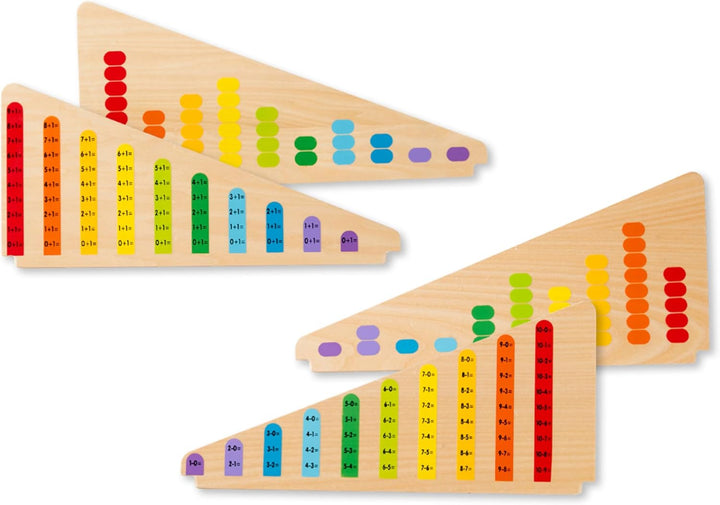 Add & Subtract Abacus - Educational Toy with 55 Colorful Beads and Sturdy Wooden Construction
