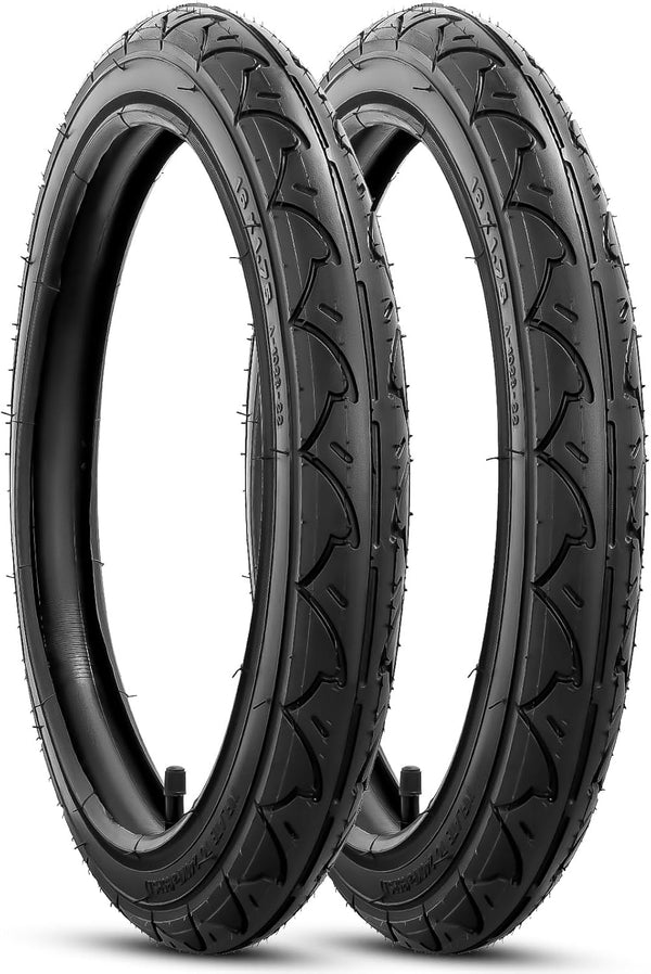 Rear 16×1.75 Tires and Inner Tubes, 16X1.75/47-305 Stroller Tires Fit for BOB 3-Wheeler Gear Jogging Troller Models-Single and Double Stroller Including Revolution Se/Pro/Flex/Su/Ironman(2Sets)