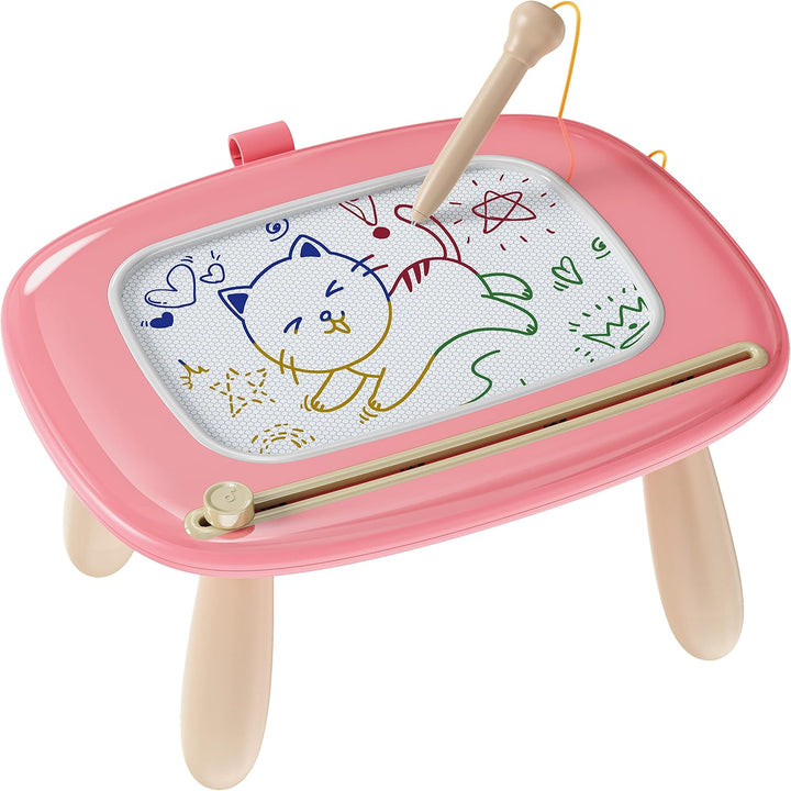 Toys for 1 2 Year Old Girl, Magnetic Drawing Board for Early Learning, Birthday/New Year Gift for Baby Boys, Doodle Board Kids Toddlers 1-3(Pink)