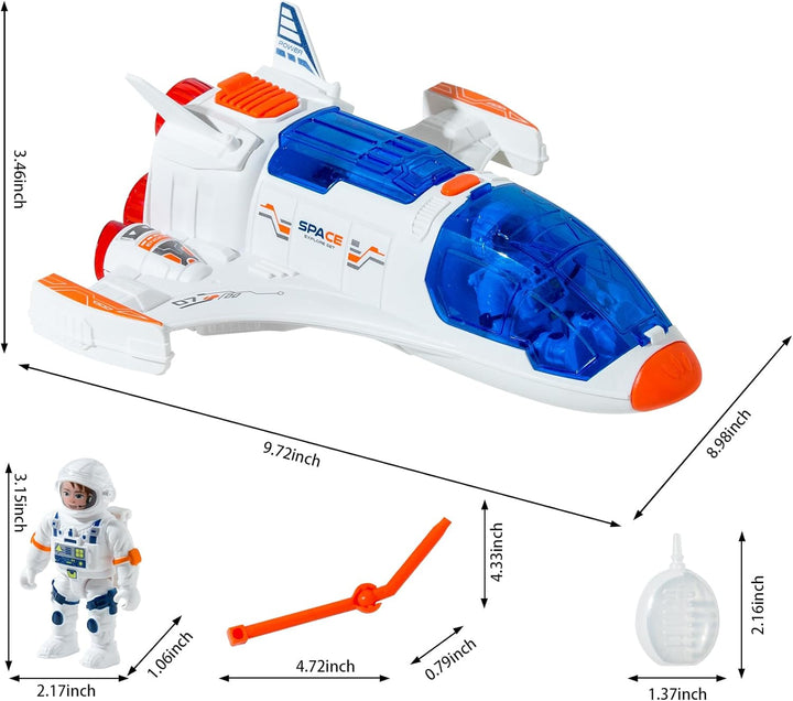 Concentration Focus, Rocket Spaceship Shuttle Toy, with Astronaut Figure - Rocket Toys, Oys - Astronaut Exploration Birthday Plane Gift, Educational, Concentration, Learning