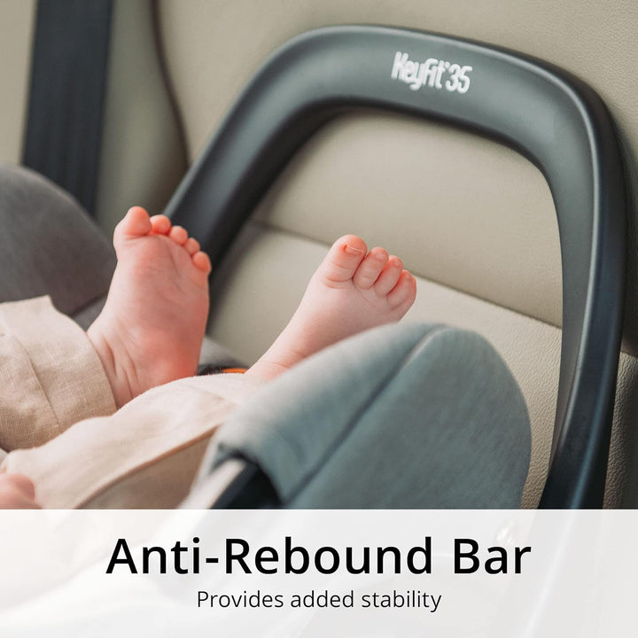 Keyfit® 35 Cleartex® Infant Car Seat and Base, Rear-Facing Seat for Infants 4-35 Lbs., Includes Infant Head and Body Support, Compatible with  Strollers, Baby Travel Gear | Cove/Grey