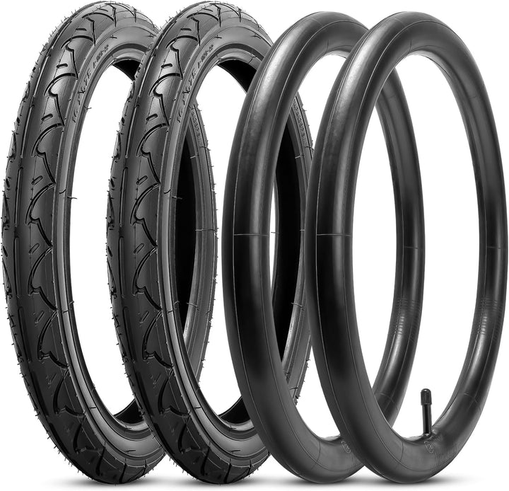 Rear 16×1.75 Tires and Inner Tubes, 16X1.75/47-305 Stroller Tires Fit for BOB 3-Wheeler Gear Jogging Troller Models-Single and Double Stroller Including Revolution Se/Pro/Flex/Su/Ironman(2Sets)