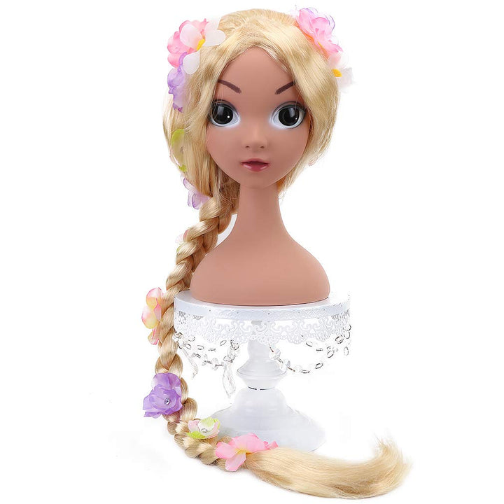 Long Blonde Rapunzel Wigs for Kids - Princess Girl Costume Cosplay Fairytale Ball Braid Wigs for Halloween Christmas Party Hair
