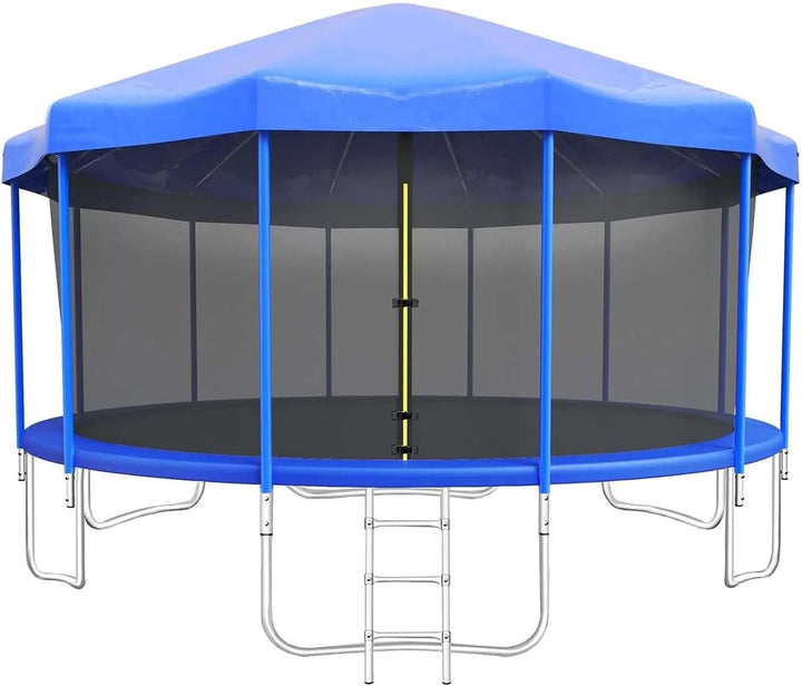 Trampoline Canopy Tent, Trampoline Shade Cover with Frame for 6Ft, 8Ft, 10Ft, 12Ft, 14Ft, 16Ft Trampolines Cover Top Accessories, Outdoor Sports Sun Shade Top Cover Roof - Sunshade, Rain and Snow (Si