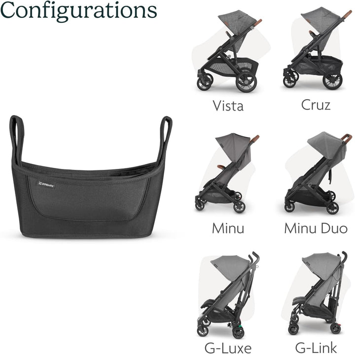 Carry-All Parent Organizer / Fits on Vista, Cruz, Minu, Minu Duo, G-Series Strollers / Secure Zippered Pocket + Beverage Compartments