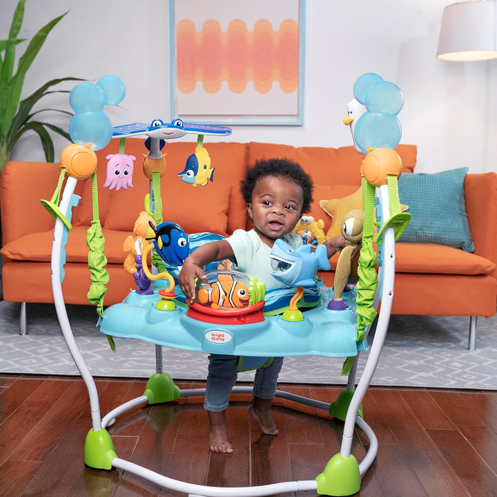 Disney Baby Finding Nemo Sea of Activities Baby Activity Center Jumper with Interactive Toys, Lights, Songs & Sounds, 6-12 Months (Blue)