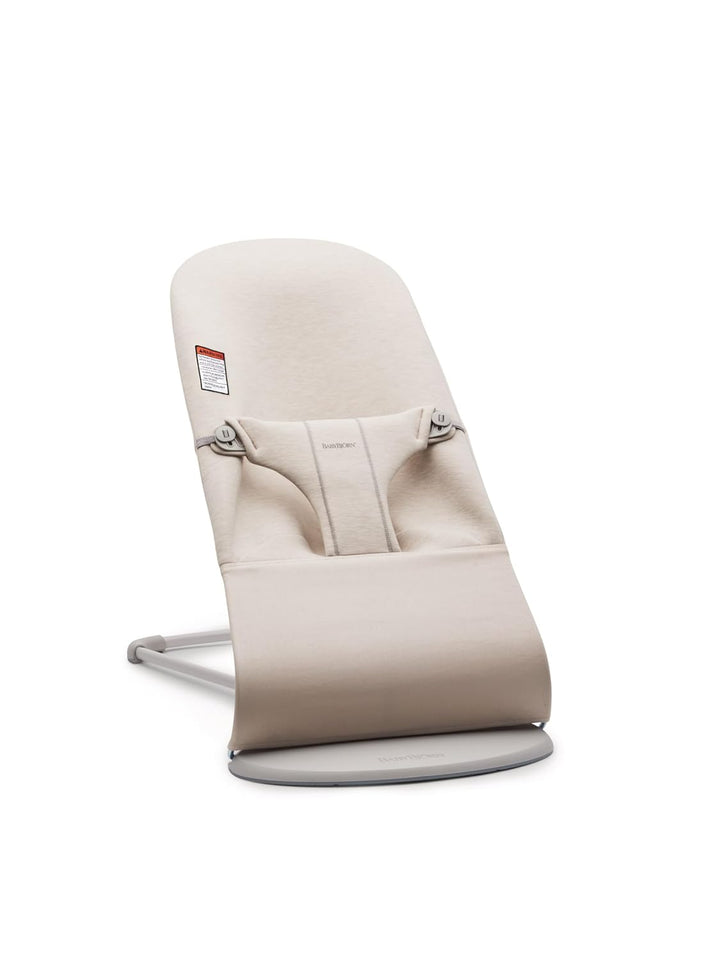 Bouncer Bliss, Sand Gray, Woven, Classic Quilt | 2-In-1 Adjustable Baby Bouncer Seat and Toddler Chair, Newborn to Toddler (8-29 Lbs), 4 Positions, Lightweight & Portable