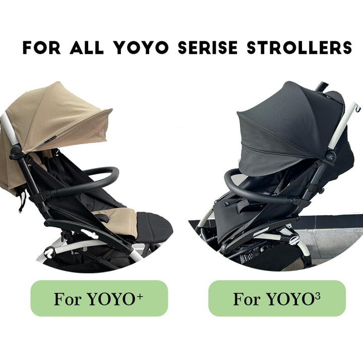 Baby Stroller Accessories Bumper Bar, Armrest, Handle, Crossbar Compatible with Babyzen YOYO 2, YOYO+ and YOYO3, PU Leather Surface