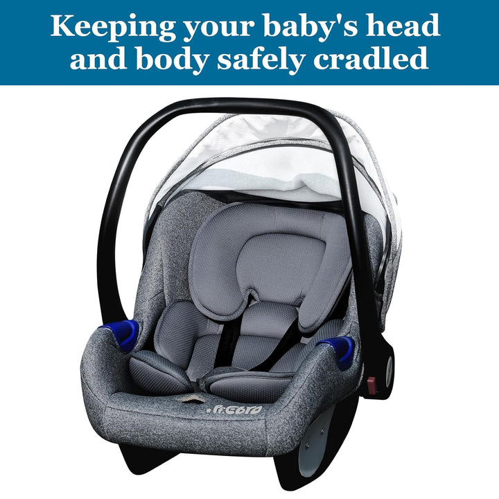 Head and Body Support Pillow Infant Car Seat Insert for Newborn to Toddler Stroller Cushion (Grey)