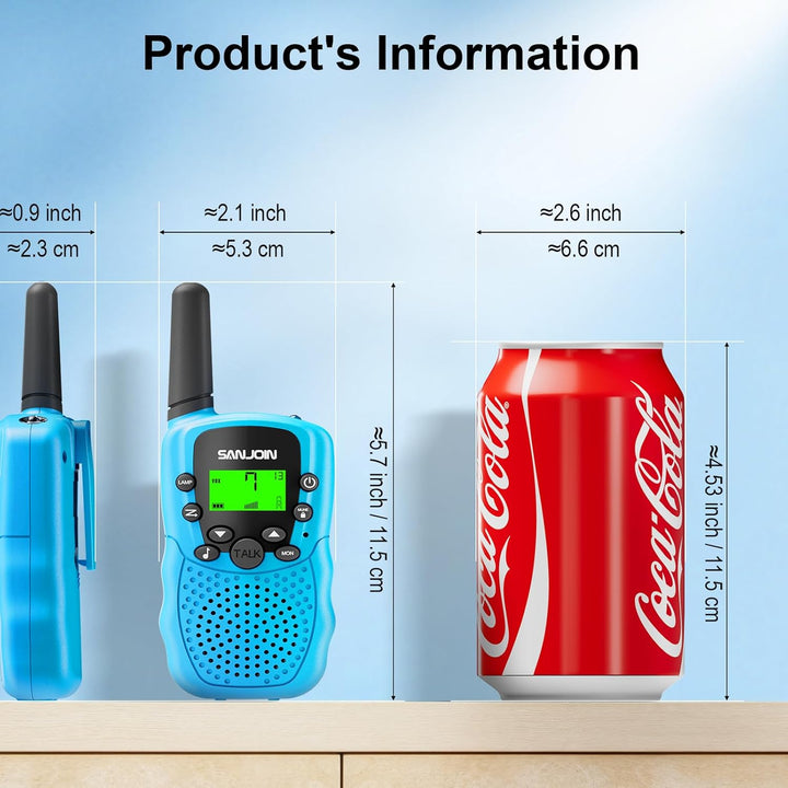 Walkie Talkies for Kids Toys for Boys Girls 4-6, 3 Miles Range Walkie Talkie to Camping, Outdoor 4 Year Old Girl Birthday Gifts for 3 4 5 6 7 Year Old Boy Girl Gifts Age 6-8 (Blue&Pink&Yellow)