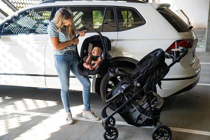 Grow and Go Flex 8-In-1 Car Seat Stroller Combo, Baby Stroller Travel Systems for Infants 4-30 Lbs, Stroller and Carseat Combo Set, Foundry