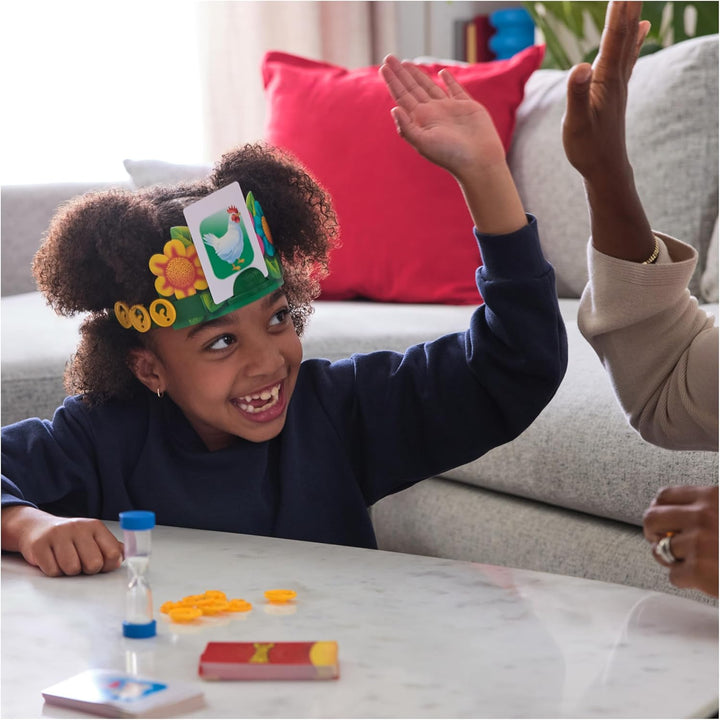 , Hedbanz 2023 Edition with New Cards, Picture Guessing Board Game, for Family & Kids, 2-6 Players, for Ages 6 & Up