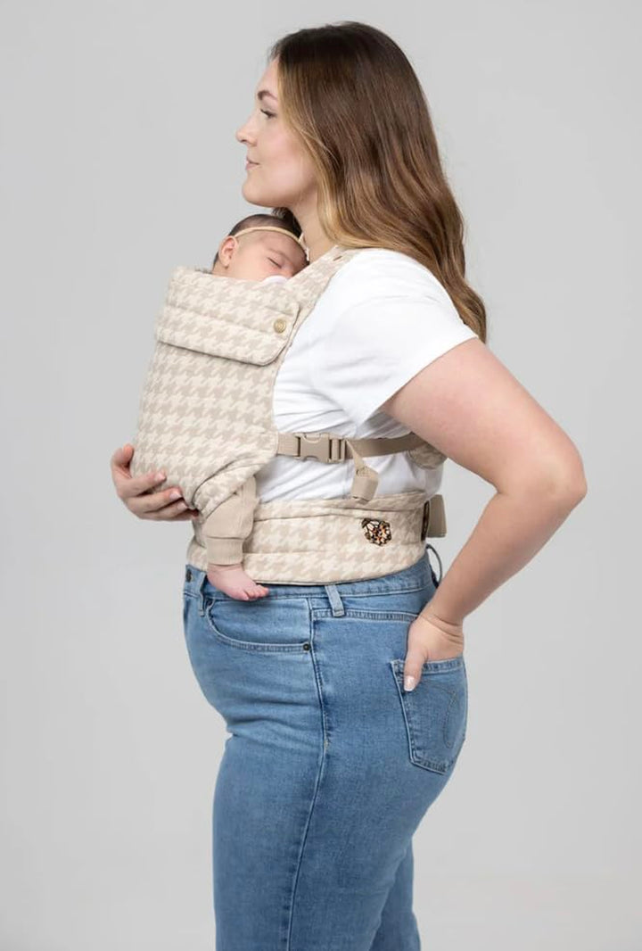 Monarch Ergonomic Baby Carrier – Premium Cotton Soft Structured Newborn to Toddler Carrier with Hip-Healthy Design, 3 Carry Positions (7-35Lbs), Lightweight & Breathable, (Houndstooth)
