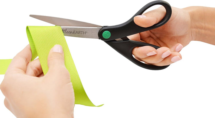 15179 8-Inch Kleenearth Recycled Scissors for Office and Home, Black, 2 Pack