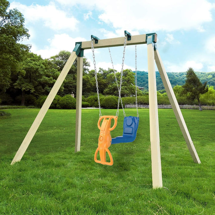 A-Frame 2 Brackets Swing Set Bracket with Mounting Hardware (Green)