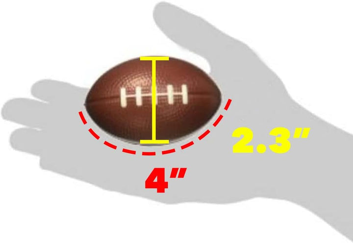 1 Dozen 4" Foam Mini Football Stress Balls, Mini Sport Balls, Superbowl Decoration Party Favor, Football Themed Party Supplies