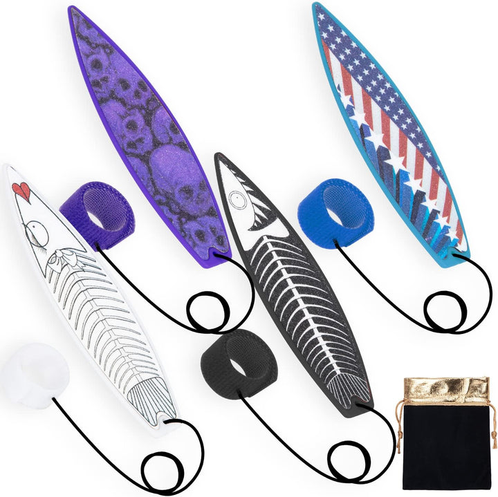 Finger Surfboard for Car Ride, 6PCS Mini Surfboard for Kids-Wind Surfboard Fingerboard for Car Window (6 Colors with Receive Bag)