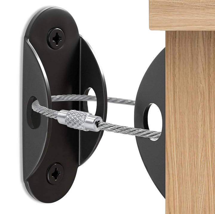 Furniture Anchors (8 Pack) for Baby Proofing, anti Tip Furniture Anchor Securing 420Lbs Tension Earthquake Resistant Metal Furniture Wall Anchor Prevent Baby Pet from Falling Furniture