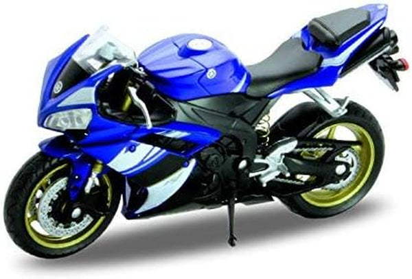 Die Cast Motorcycle Blue Yamaha 2008 YZF-R1, 1:18 Scale