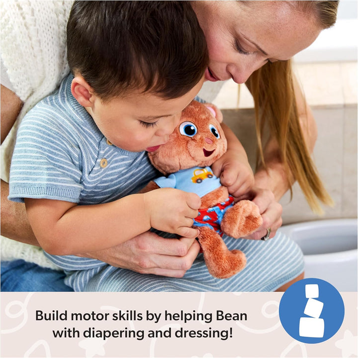 Potty Time with Bean, 11” Plush Teddy Bear with Play Toilet & Accessories, Toddler Toys for Girls & Boys for Ages 18 Months to 3+